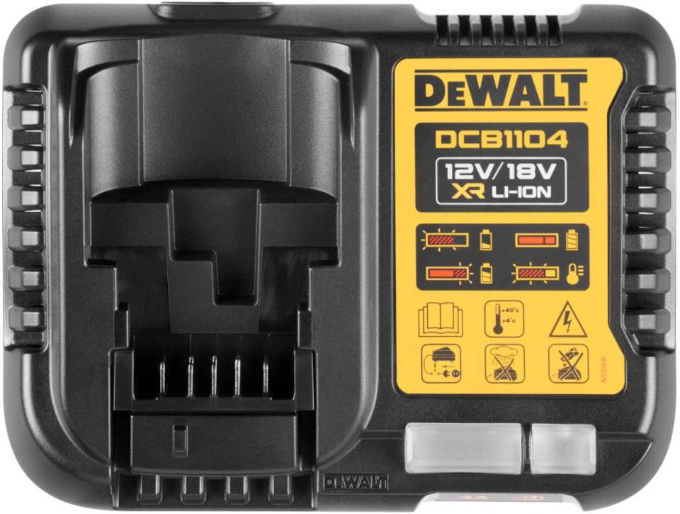 Батарея аккумуляторная DeWalt DCB1104P2 18В 5Ач Li-Ion (З/У в компл.) — миниатюра 3