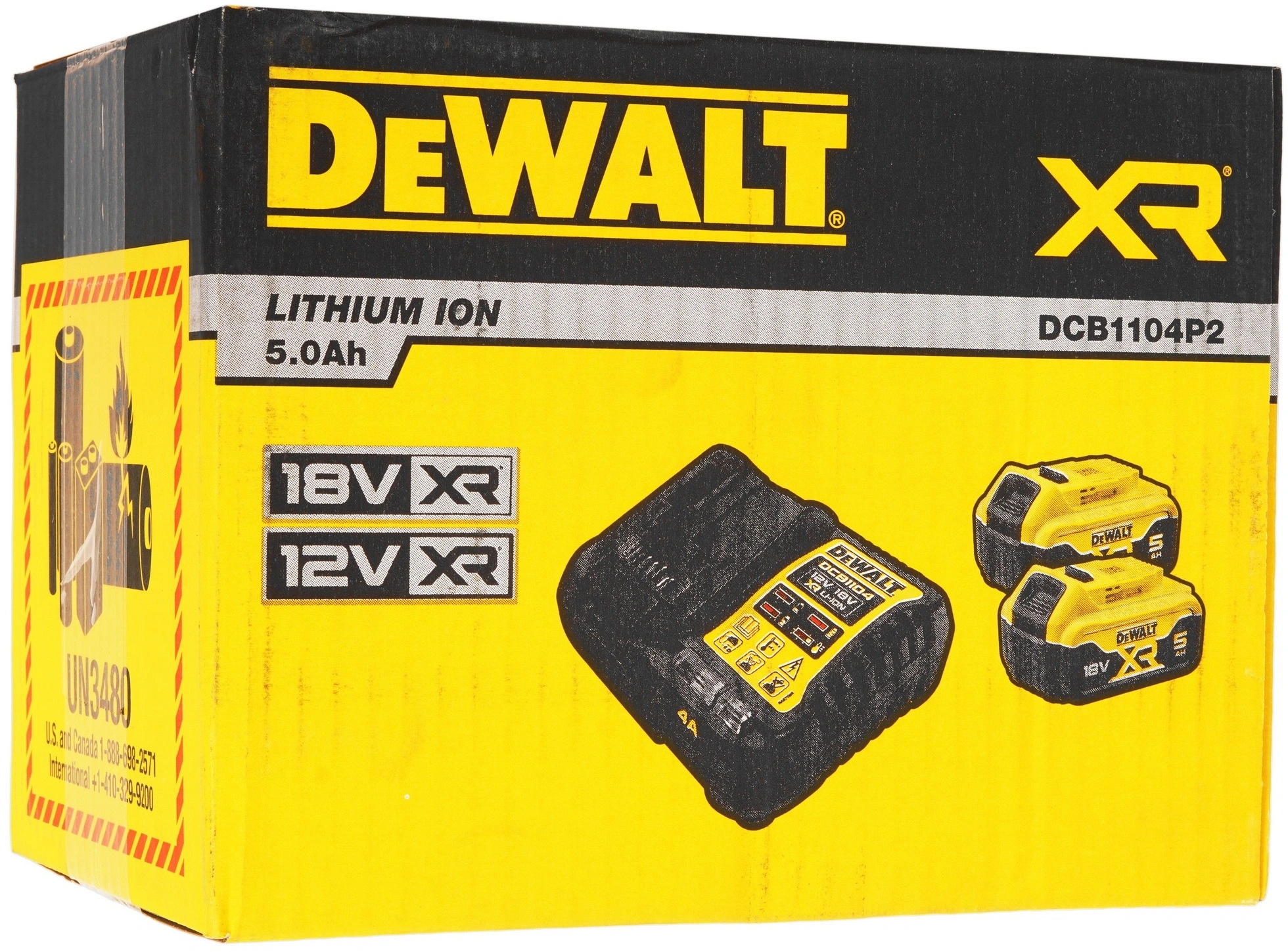 Батарея аккумуляторная DeWalt DCB1104P2 18В 5Ач Li-Ion (З/У в компл.) — миниатюра 12