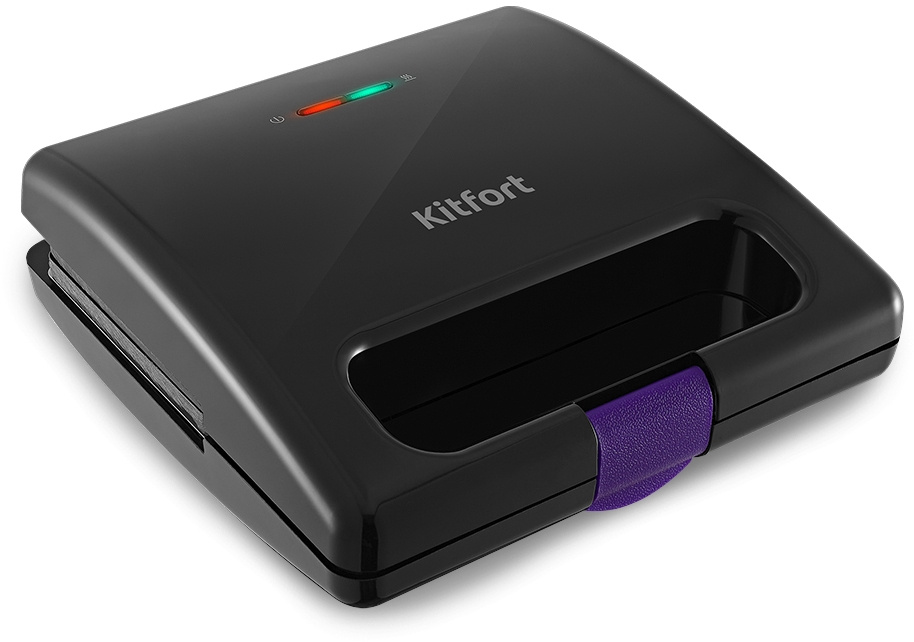 Вафельница Kitfort КТ-3611 800Вт черный/фиолетовый — миниатюра 8