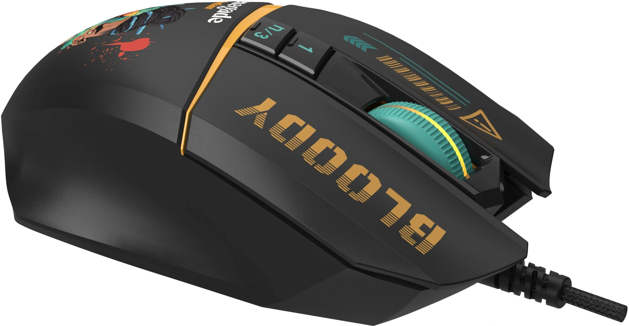 Мышь A4Tech Bloody W63 Max Renegade черный/рисунок оптическая 12000dpi USB (W63 MAX) — миниатюра 2