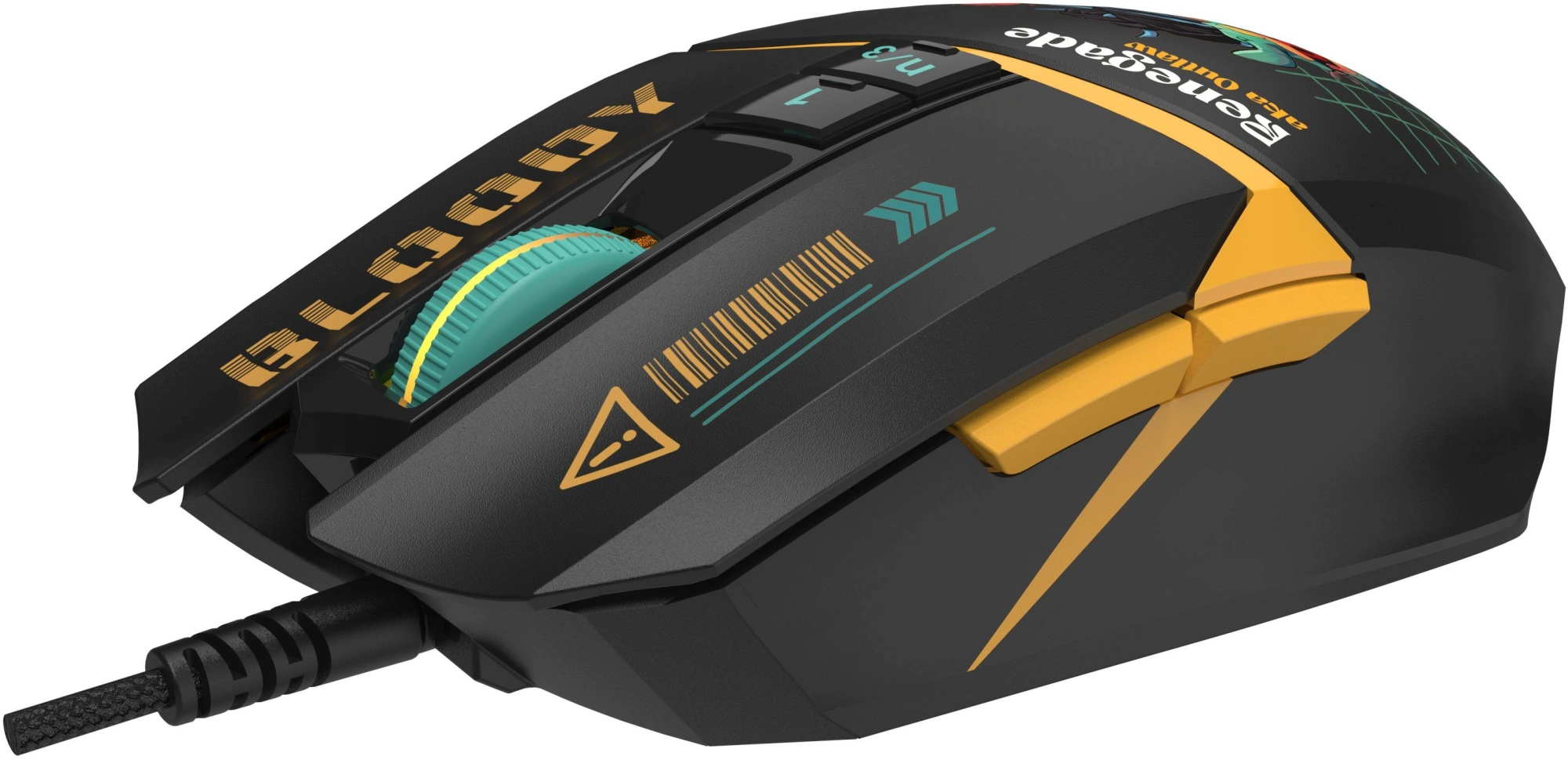 Мышь A4Tech Bloody W63 Max Renegade черный/рисунок оптическая 12000dpi USB (W63 MAX) — миниатюра 3