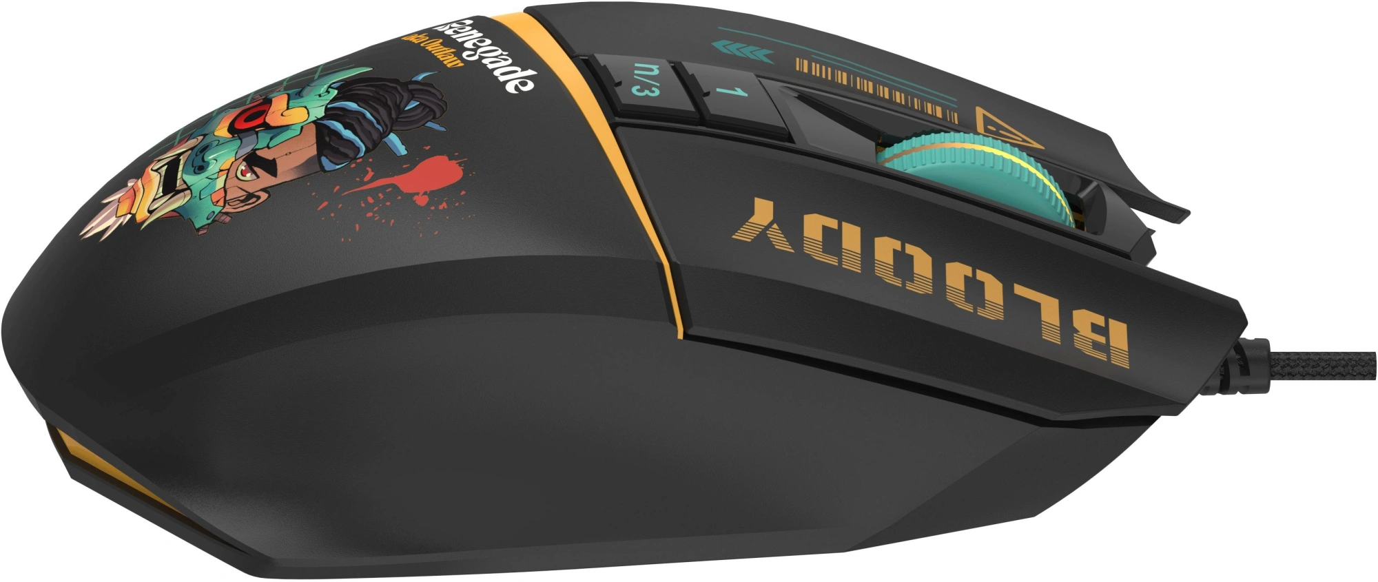 Мышь A4Tech Bloody W63 Max Renegade черный/рисунок оптическая 12000dpi USB (W63 MAX) — миниатюра 4