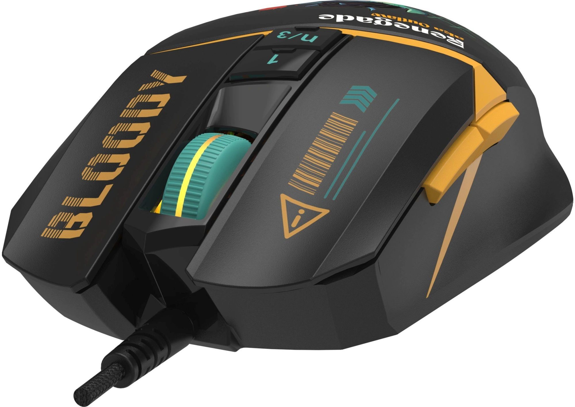 Мышь A4Tech Bloody W63 Max Renegade черный/рисунок оптическая 12000dpi USB (W63 MAX) — миниатюра 8