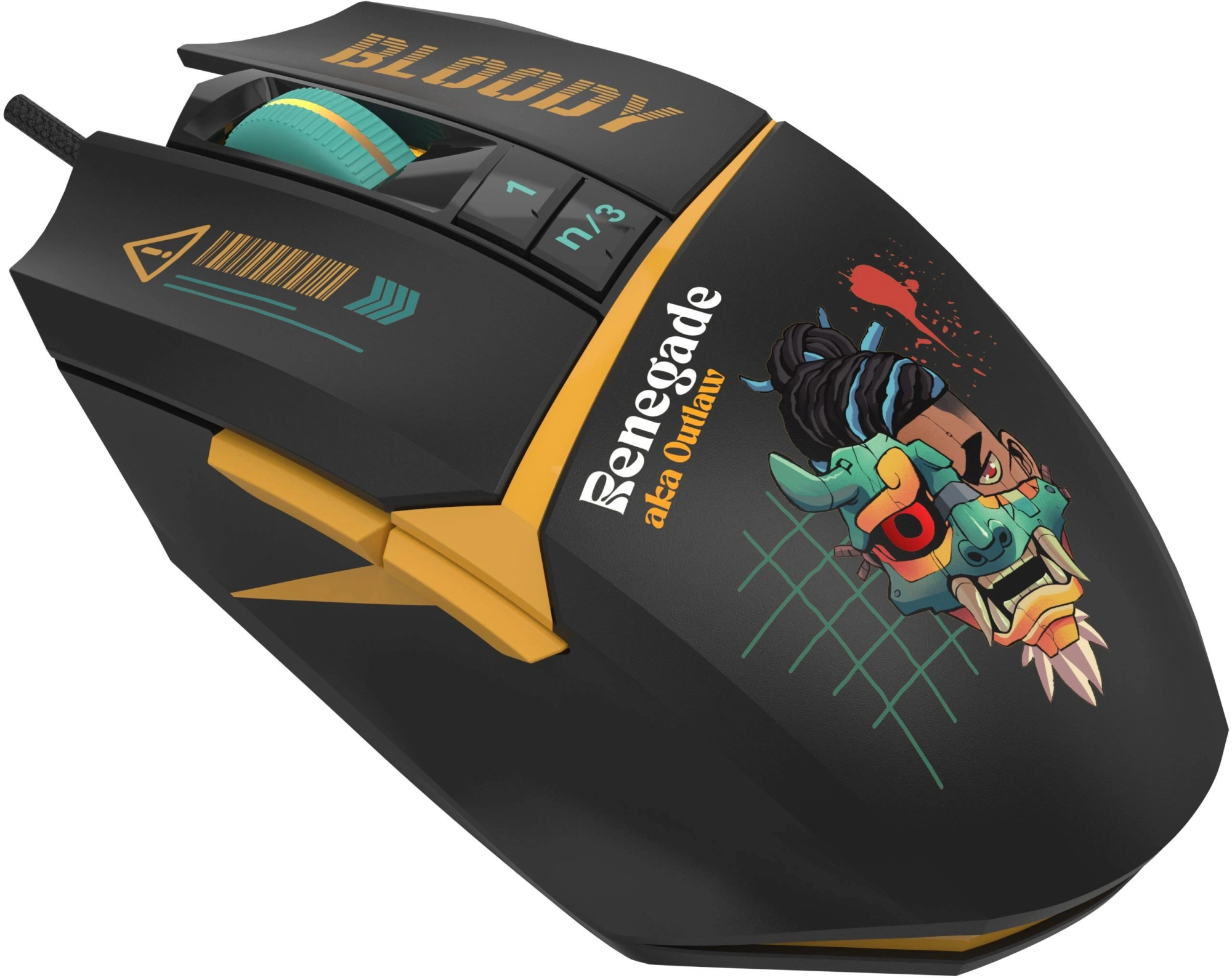 Мышь A4Tech Bloody W63 Max Renegade черный/рисунок оптическая 12000dpi USB (W63 MAX) — миниатюра 9