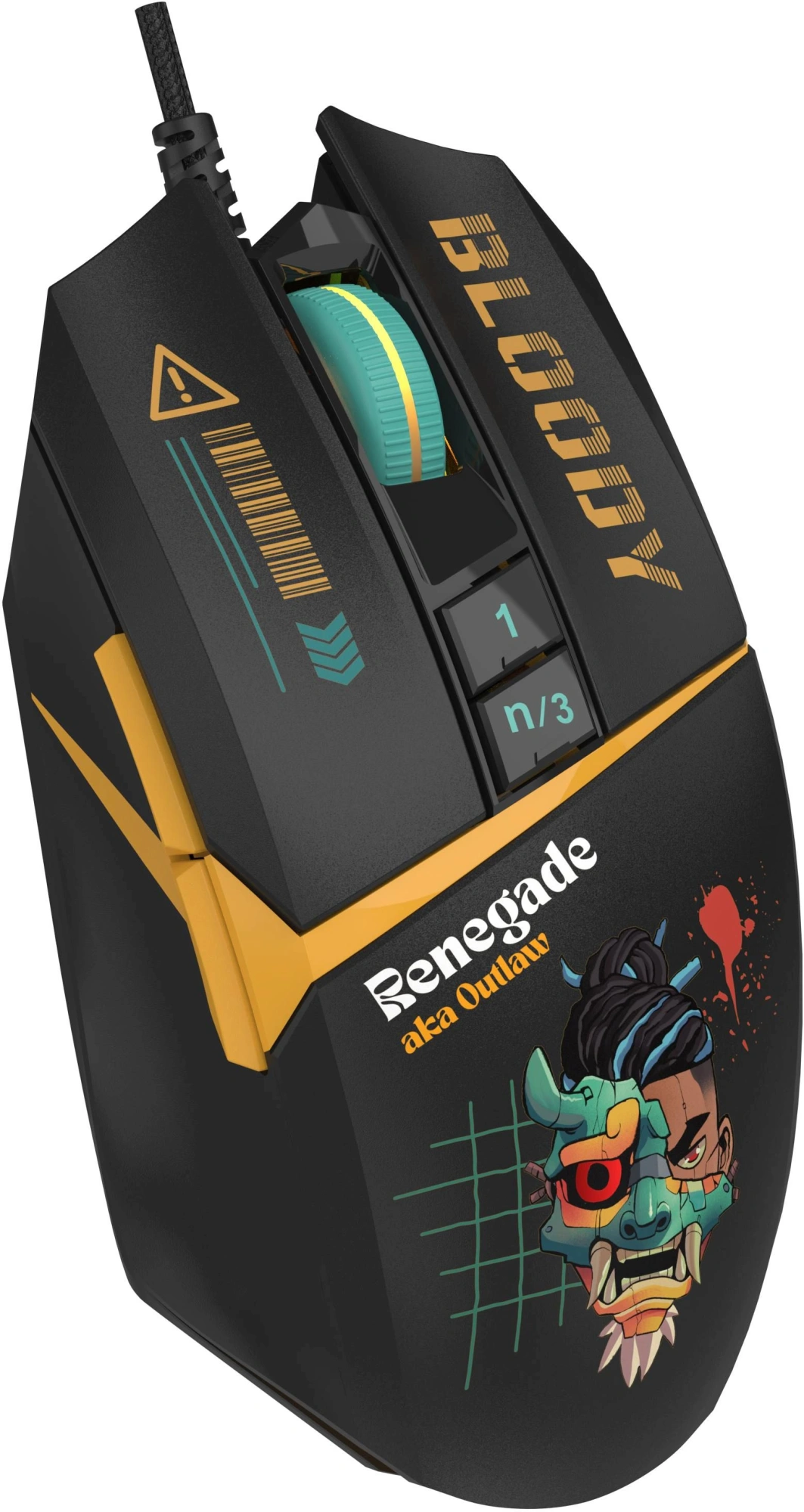 Мышь A4Tech Bloody W63 Max Renegade черный/рисунок оптическая 12000dpi USB (W63 MAX) — миниатюра 10