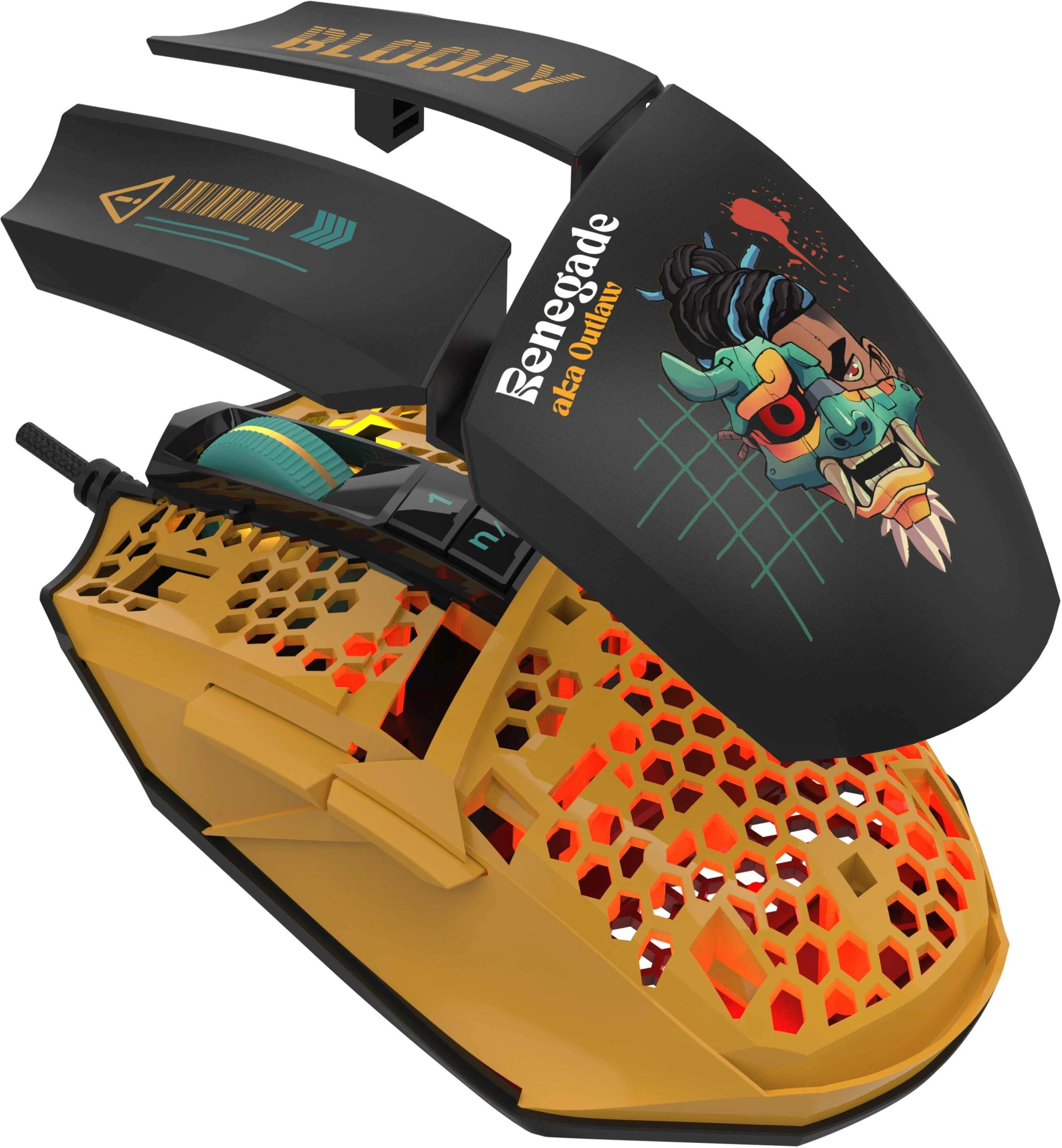 Мышь A4Tech Bloody W63 Max Renegade черный/рисунок оптическая 12000dpi USB (W63 MAX) — миниатюра 13