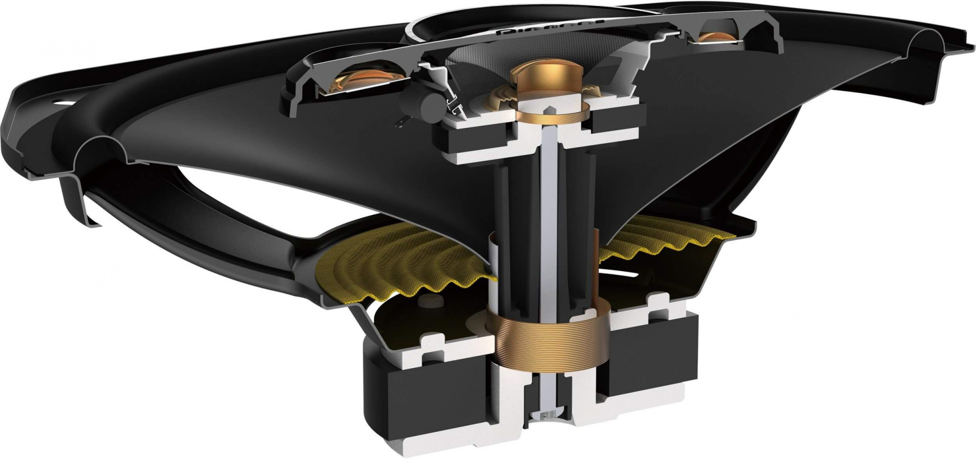 Колонки автомобильные Pioneer TS-A6968S 450Вт 92дБ 4Ом 15x23см (6x9дюйм) (ком.:2кол.) коаксиальные четырехполосные — миниатюра 3
