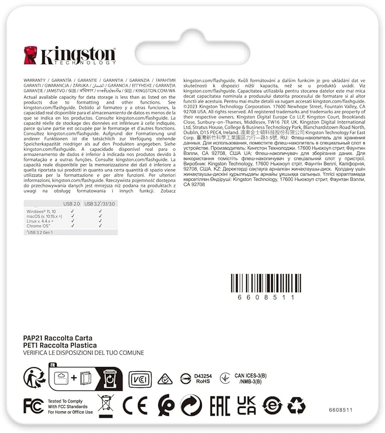 Флеш Диск Kingston 128GB DataTraveler SE9 DTSE9G3/128GB USB3.0 золотистый — миниатюра 4