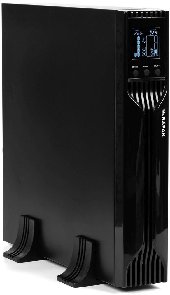 Источник бесперебойного питания Бастион Rapan-UPS 1000-Rack-IN-2X9-E 700Вт 1000ВА черный — фото 1