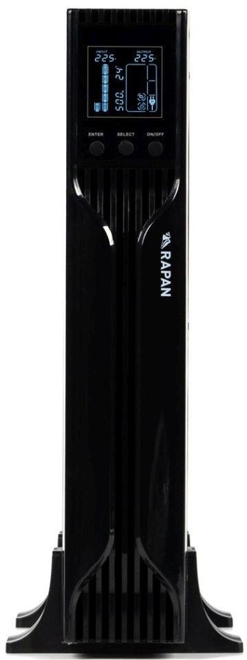 Источник бесперебойного питания Бастион Rapan-UPS 1000-Rack-IN-2X9-E 700Вт 1000ВА черный — миниатюра 3