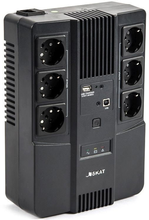 Источник бесперебойного питания Бастион Skat 600 AI 360Вт 600ВА черный — фото 1