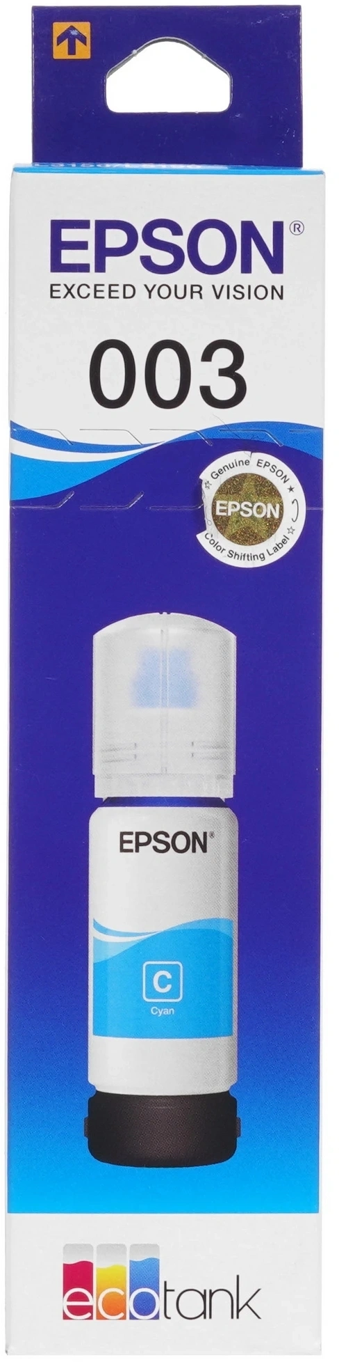 Чернила Epson 003 C13T00V298 голубой 65мл для Epson L3210/L3216/L3218 — миниатюра 3