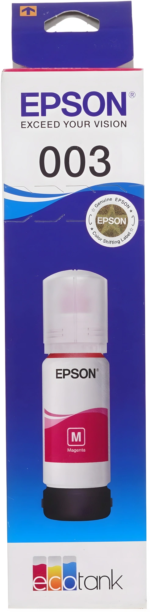 Чернила Epson 003 C13T00V398 пурпурный 65мл для Epson L3210/L3216/L3218 — миниатюра 2