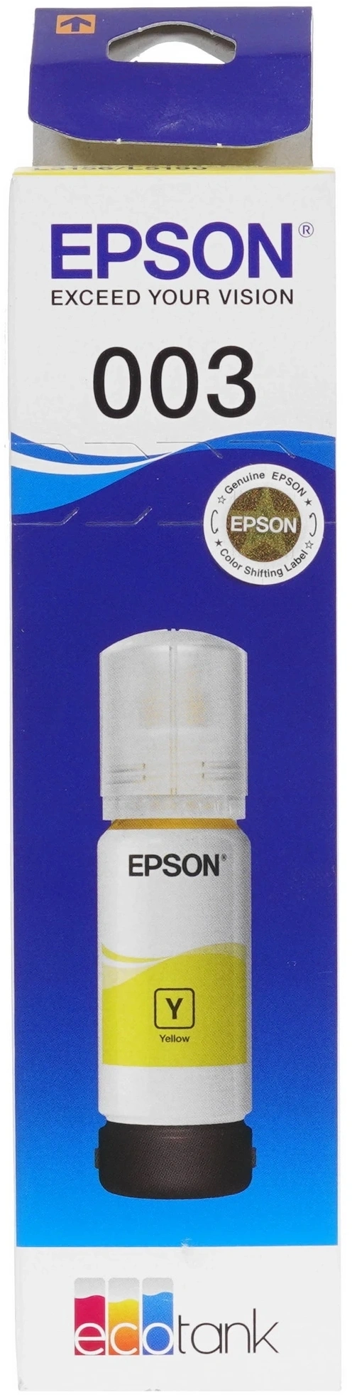 Чернила Epson 003 C13T00V498 желтый 65мл для Epson L3210/L3216/L3218 — миниатюра 2