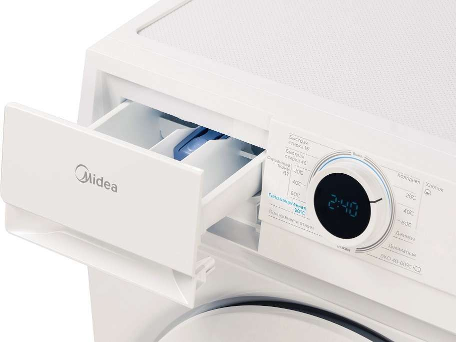 Стиральная машина Midea MF100W70/W класс: A загр.фронтальная макс.:7кг белый — миниатюра 6