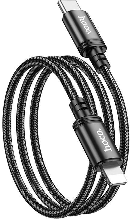 Кабель Hoco X89 Wind iP USB Type-C (m)-Lightning (m) 1м черный коробка — миниатюра 3
