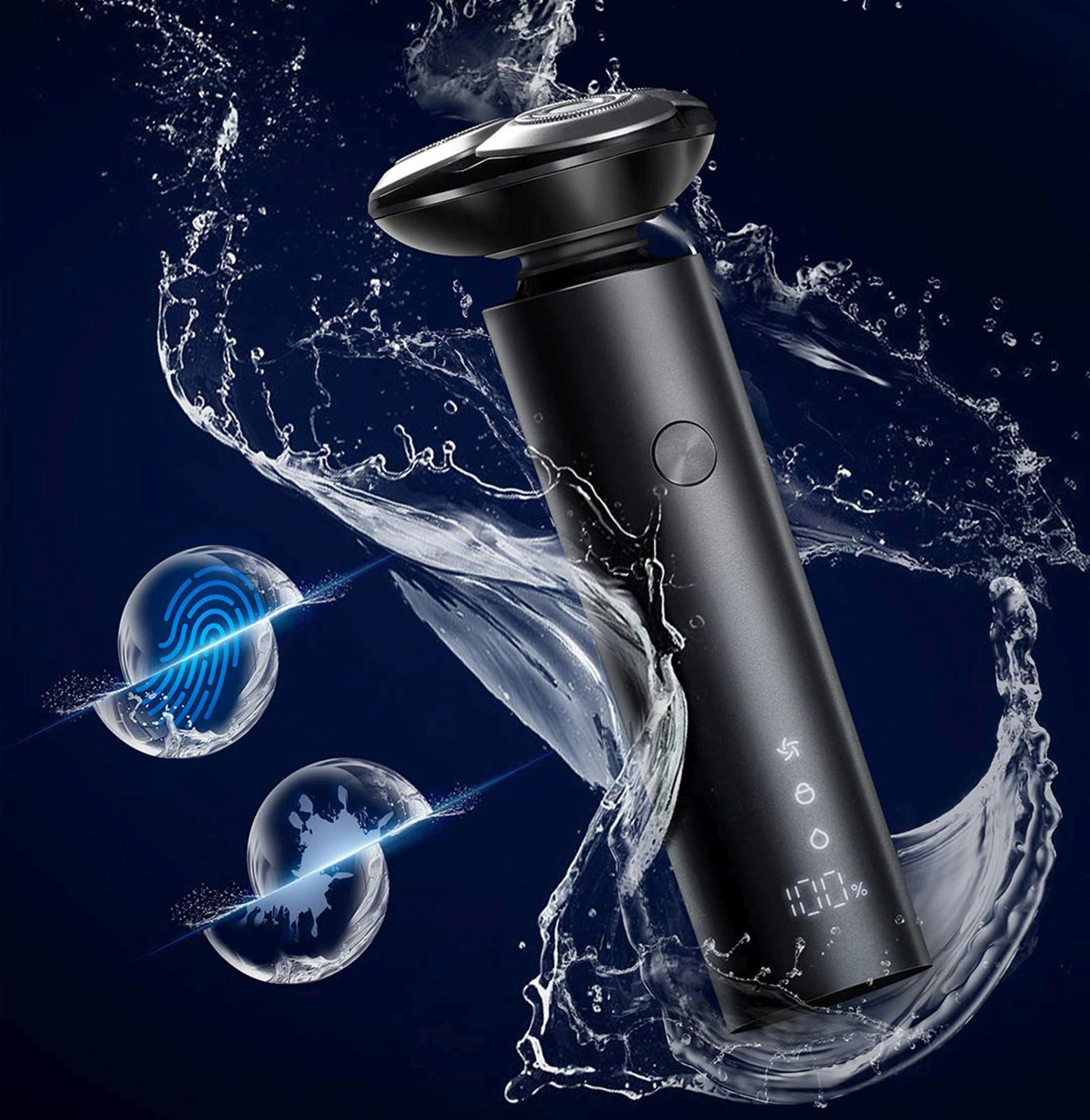 Бритва роторная Xiaomi Electric Shaver S301 реж.эл.:3 питан.:аккум. черный — миниатюра 4