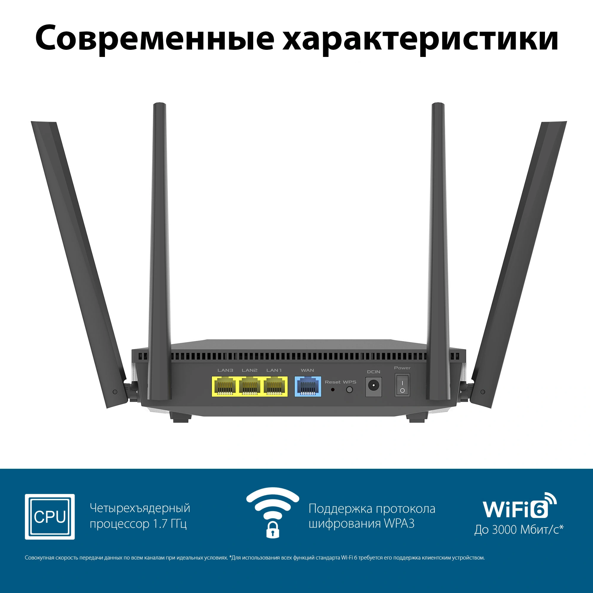 Роутер беспроводной Asus RT-AX52 AX1800 10/100/1000BASE-TX черный — миниатюра 5
