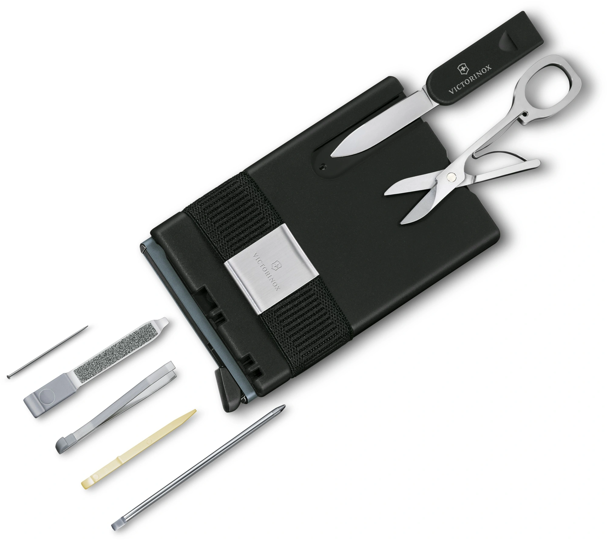 Швейцарская карта Victorinox Smart Card Wallet Sharp (0.7250.36) серый коробка подарочная — миниатюра 5