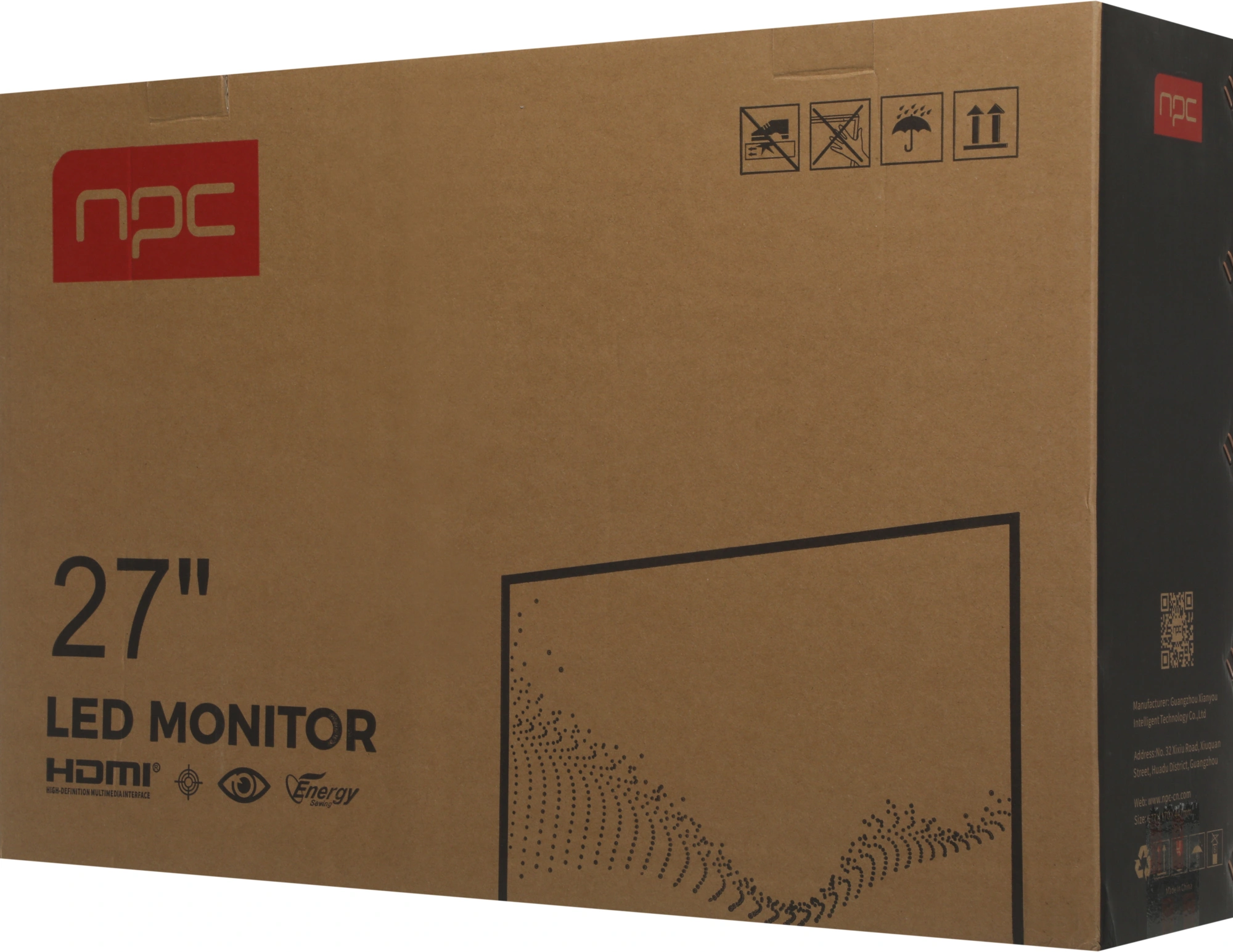 Монитор NPC 27" MF2712-B черный IPS LED 4ms 16:9 HDMI M/M Cam матовая HAS Piv 1000:1 300cd 178гр/178гр 1920x1080 100Hz G-Sync FreeSync VGA DP FHD USB 7.9кг — миниатюра 4