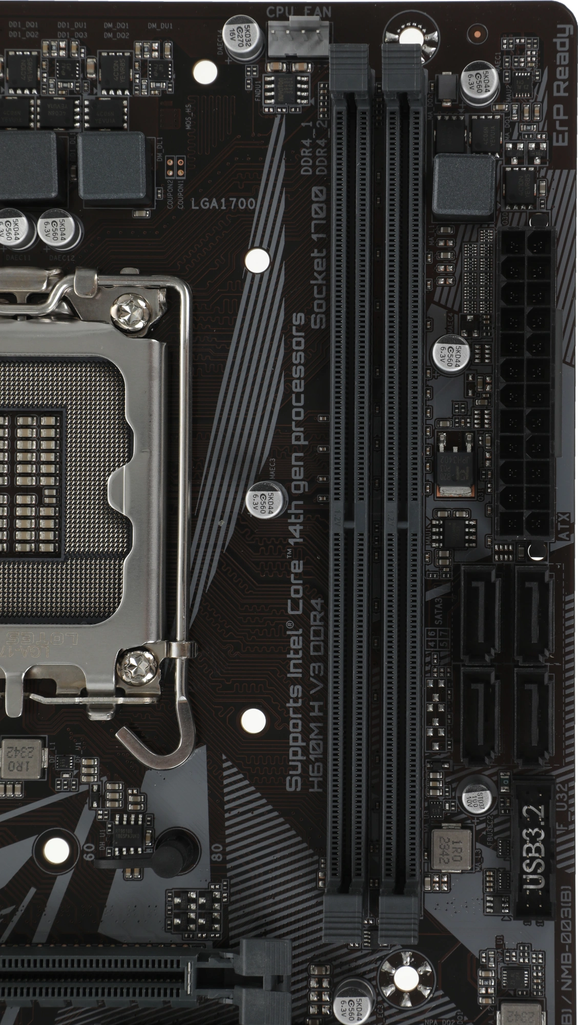 Материнская плата Gigabyte H610M H V3 DDR4 Soc-1700 Intel H610 2xDDR4 mATX AC`97 8ch(7.1) GbLAN+VGA+HDMI — миниатюра 3