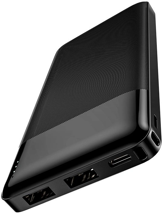 Мобильный аккумулятор Hoco J72 Easy travel 10000mAh 2A 2xUSB-A черный — миниатюра 2