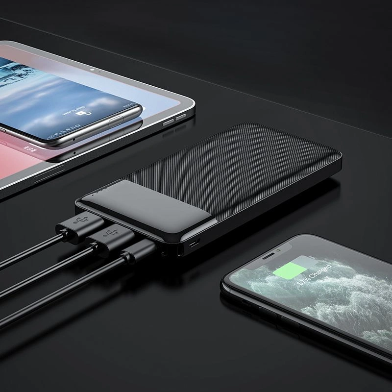 Мобильный аккумулятор Hoco J72 Easy travel 10000mAh 2A 2xUSB-A черный — миниатюра 4