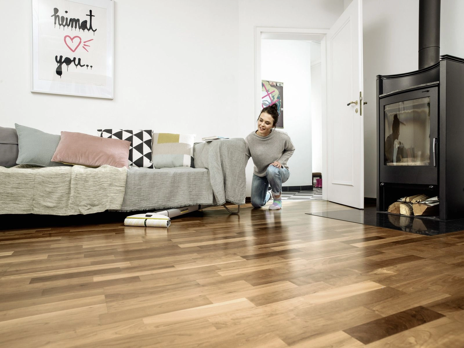 Электрошвабра Karcher EWM 2 белый/серый — миниатюра 8