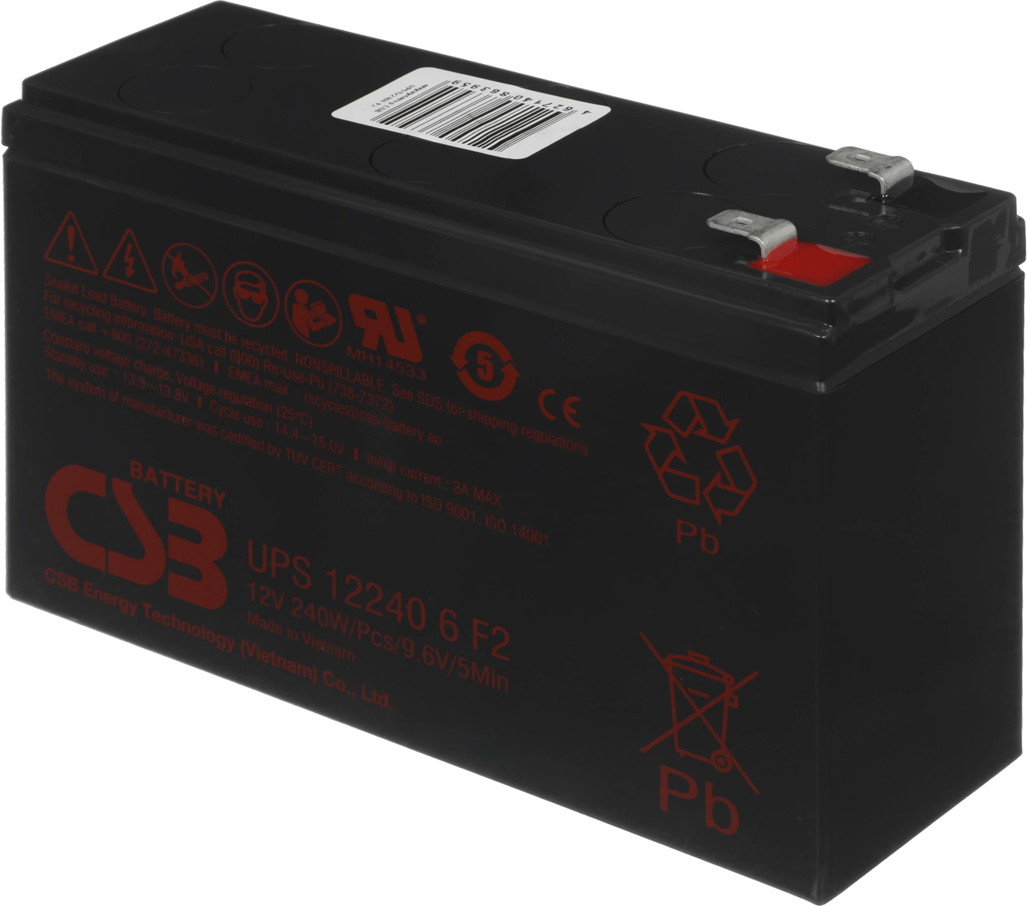 Батарея для ИБП CSB UPS122406 F2 12В — миниатюра 7