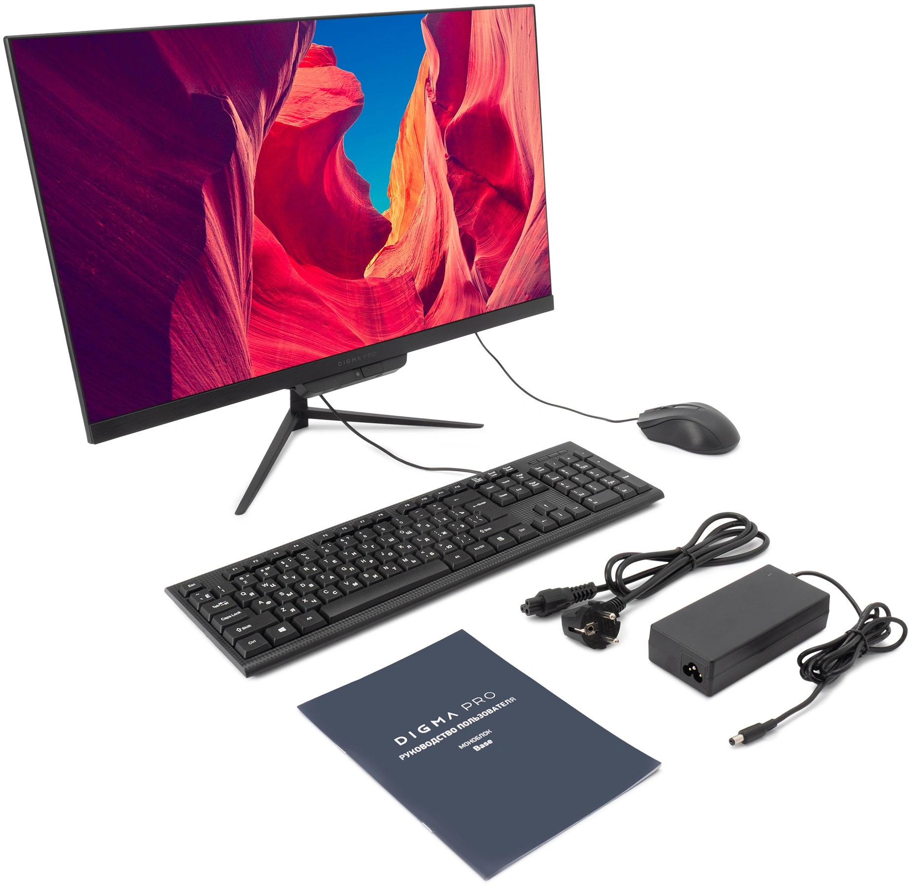 Моноблок Digma Pro Base 23.8" Full HD i3 12100 (3.3) 8Gb SSD512Gb UHDG 730 CR Windows 11 Pro GbitEth WiFi BT 90W клавиатура мышь Cam черный 1920x1080 — миниатюра 18