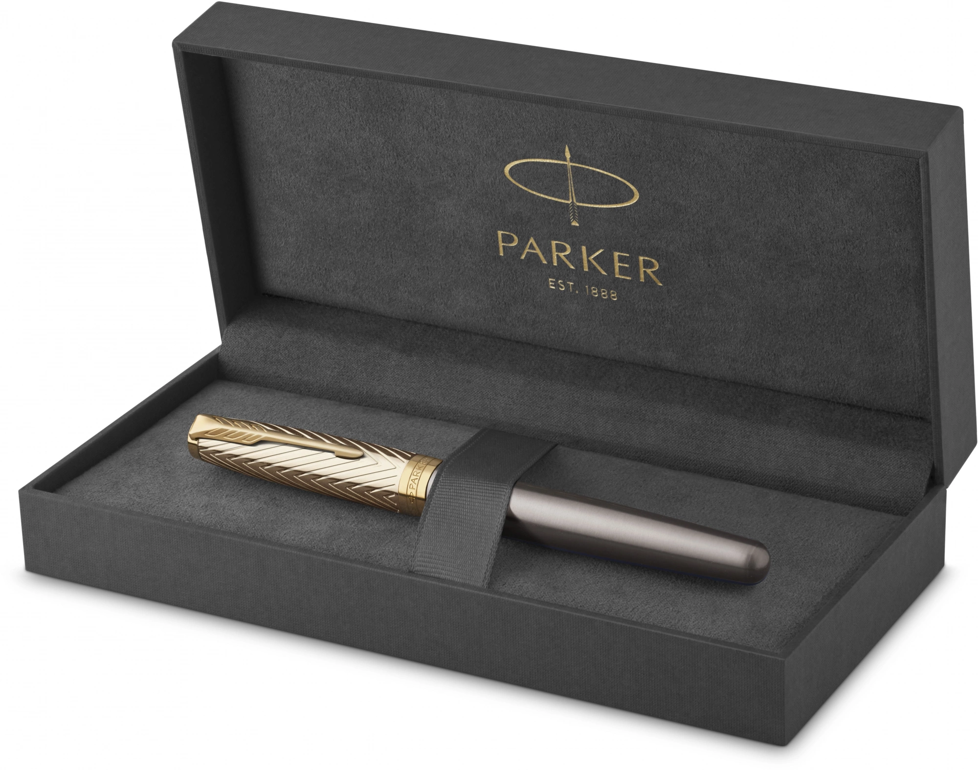 Ручка роллер Parker Sonnet Pioneers T542 (2201040) Arrow Grey GT F черн. черн. подар.кор. — миниатюра 2