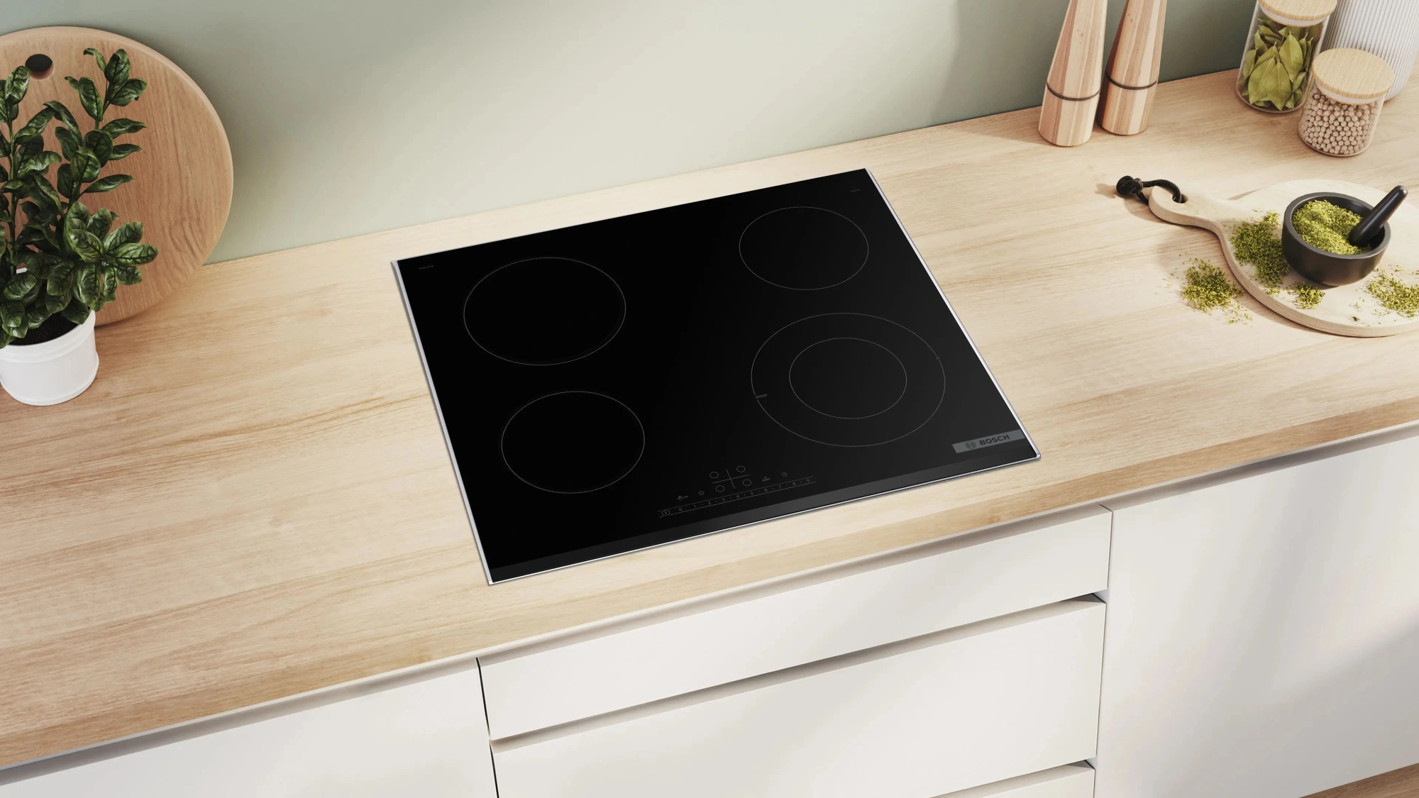 Варочная поверхность Bosch PKF675FP2E черный — миниатюра 4