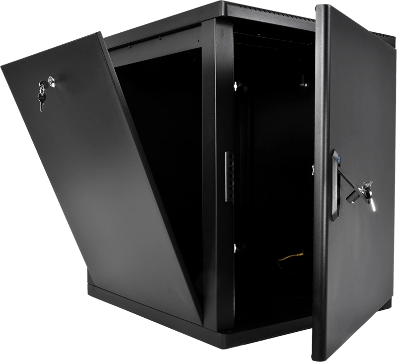 Шкаф коммутационный ЦМО (ШРН-М-12.650.1-9005) настенный 12U 600x650мм пер.дв.металл 120кг черный 581мм 24.48кг 180град. 610мм IP20 металл — миниатюра 2