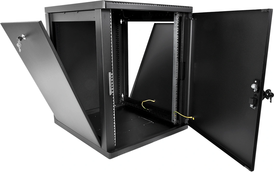 Шкаф коммутационный ЦМО (ШРН-М-12.650.1-9005) настенный 12U 600x650мм пер.дв.металл 120кг черный 581мм 24.48кг 180град. 610мм IP20 металл — миниатюра 3