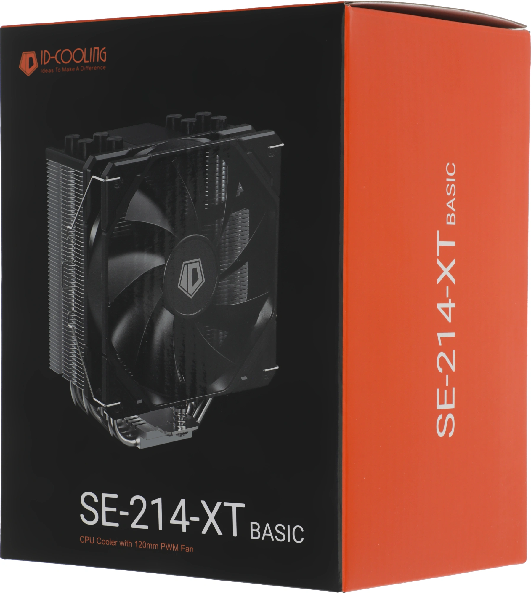 Устройство охлаждения(кулер) ID-Cooling SE-214-XT Basic Soc-AM5/AM4/1200/1700/1851 черный 4-pin 16-27dB Al+Cu 180W 500gr Ret — миниатюра 4