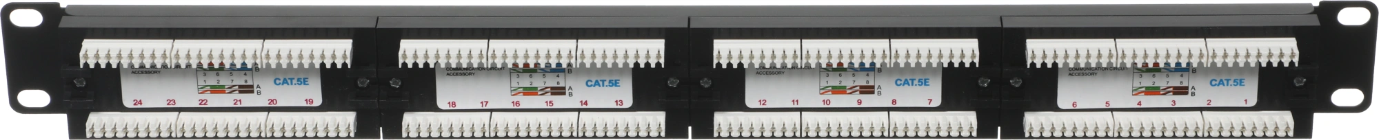 Патч-панель NTSS NTSS-PP-1U-24-UTP-RJ45-5E-D 19" 1U 24xRJ45 кат.5E UTP — миниатюра 7