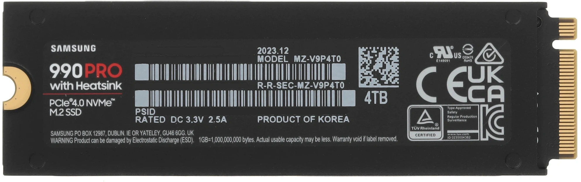 Накопитель SSD Samsung PCIe 4.0 x4 4TB MZ-V9P4T0CW 990 Pro M.2 2280 — миниатюра 6