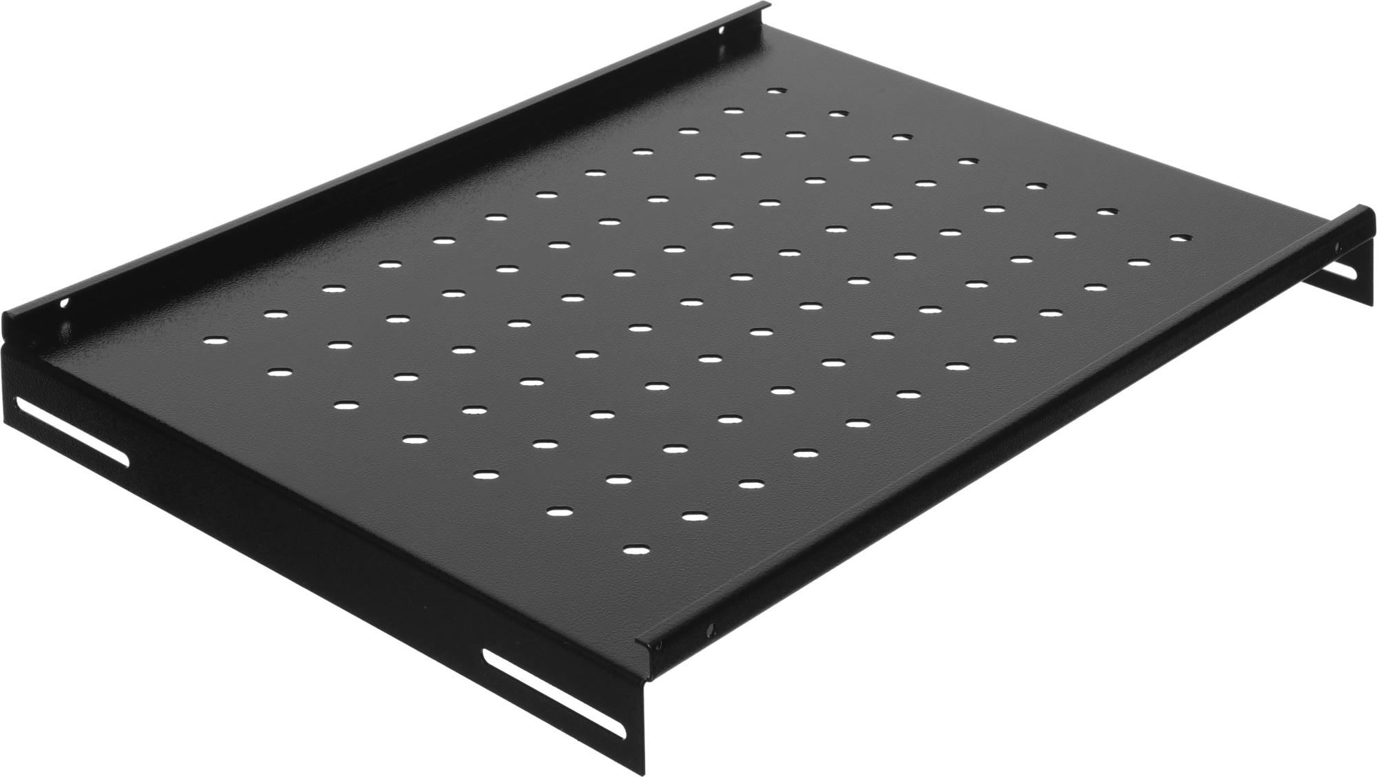 Полка стационарная NTSS NTSS-FS-600-BL 1U нагр.:60кг. 19" 350мм черный (упак.:1шт) — миниатюра 2
