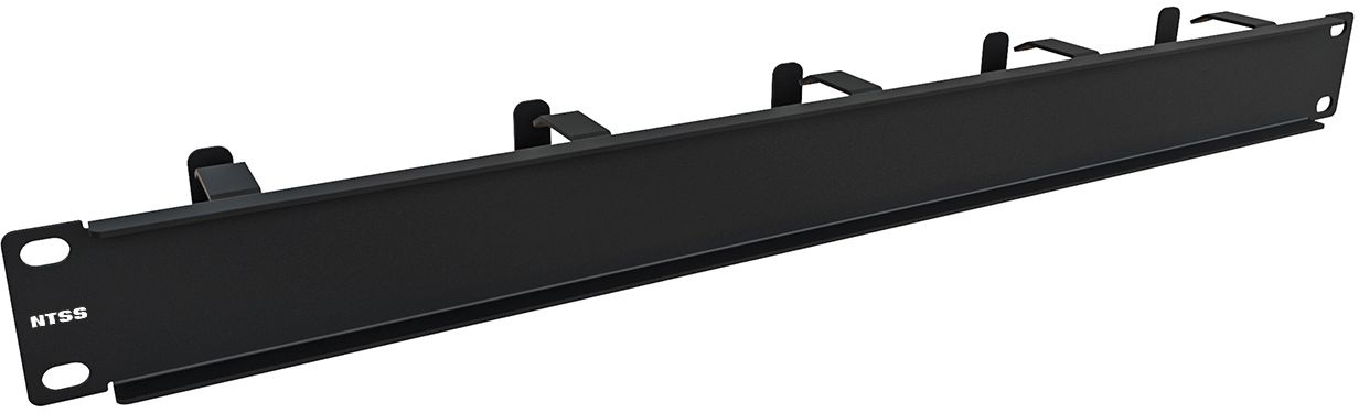 Кабельный органайзер горизонтальный NTSS NTSS-HORG-1U-5(45)-BL односторонний кольца 1U шир.:19" глуб.:45мм — миниатюра 2
