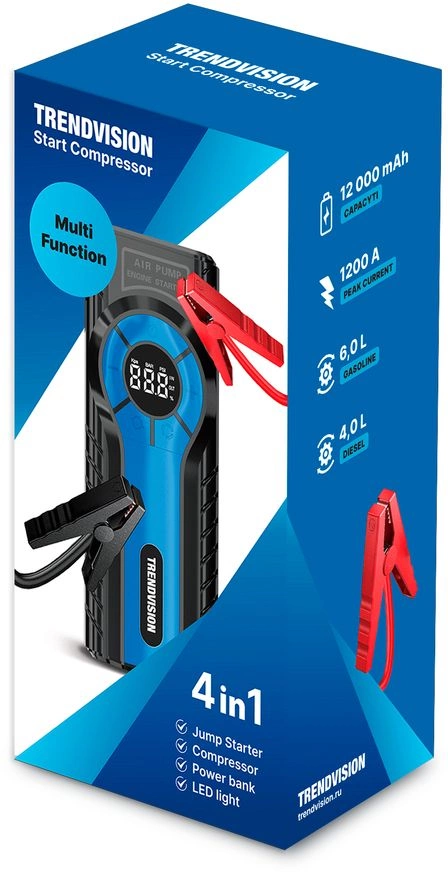 Автомобильный компрессор TrendVision Start Compressor шланг 0.10м — фото 1