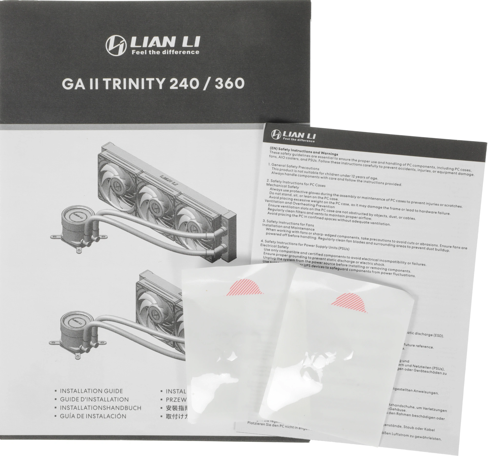 Система водяного охлаждения Lian-Li Galahad II Trinity 360 ARGB Soc-AM5/AM4/1200/1700/1851 черный30dB Al+Cu 280W Ret (G89.GA2T36B.00) — миниатюра 13