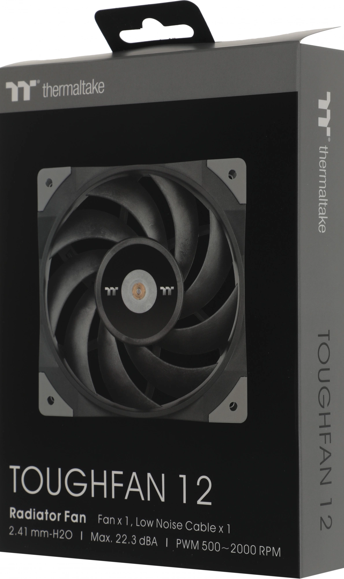 Вентилятор для корпуса Thermaltake Toughfan 12 120х120x25 черный 4-pin 22.3дБ (CL-F117-PL12BL-A) Ret