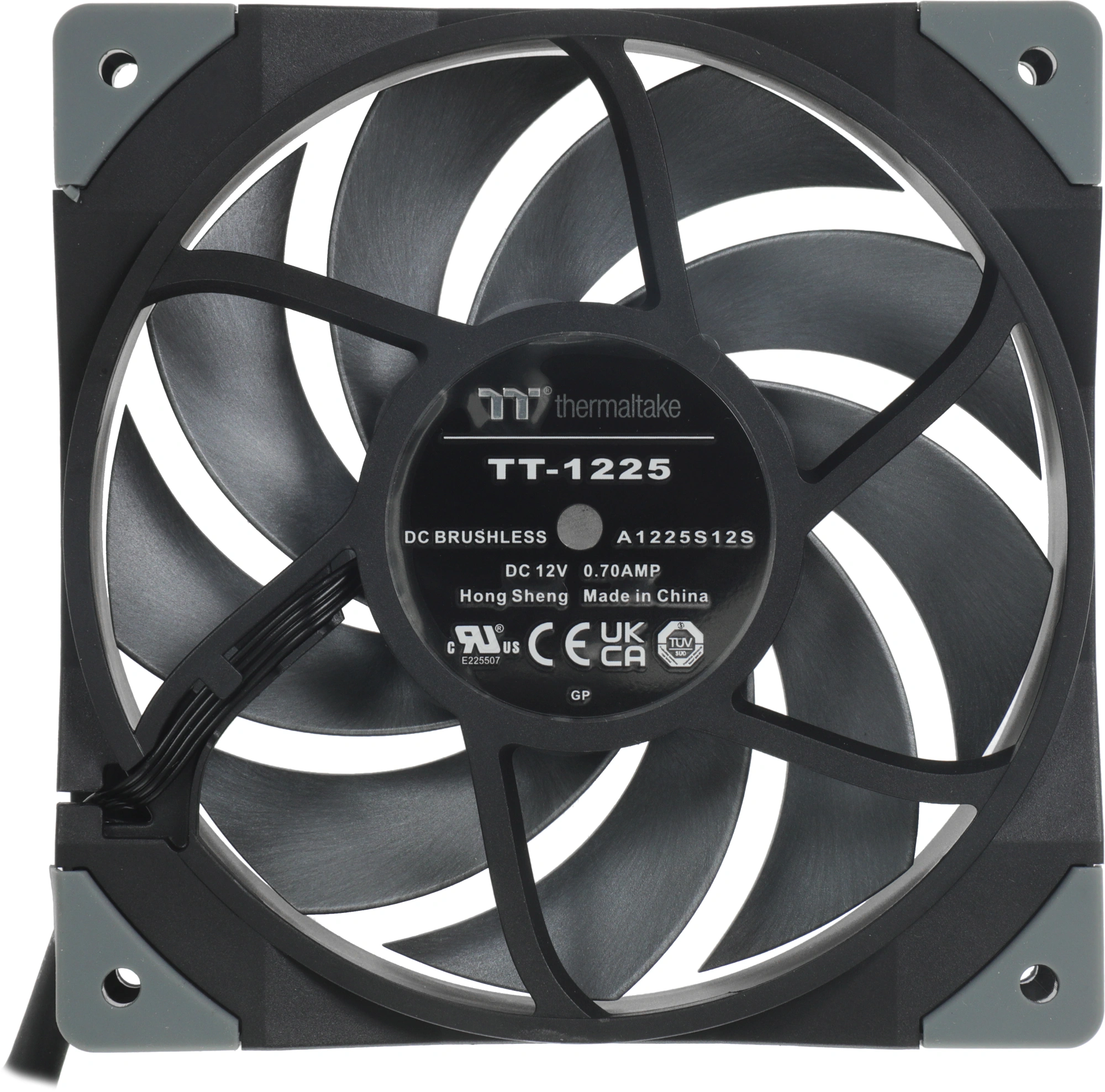 Вентилятор для корпуса Thermaltake Toughfan 12 Turbo 120х120x25 черный 4-pin 28.1дБ (CL-F121-PL12GM-A) Ret — миниатюра 5