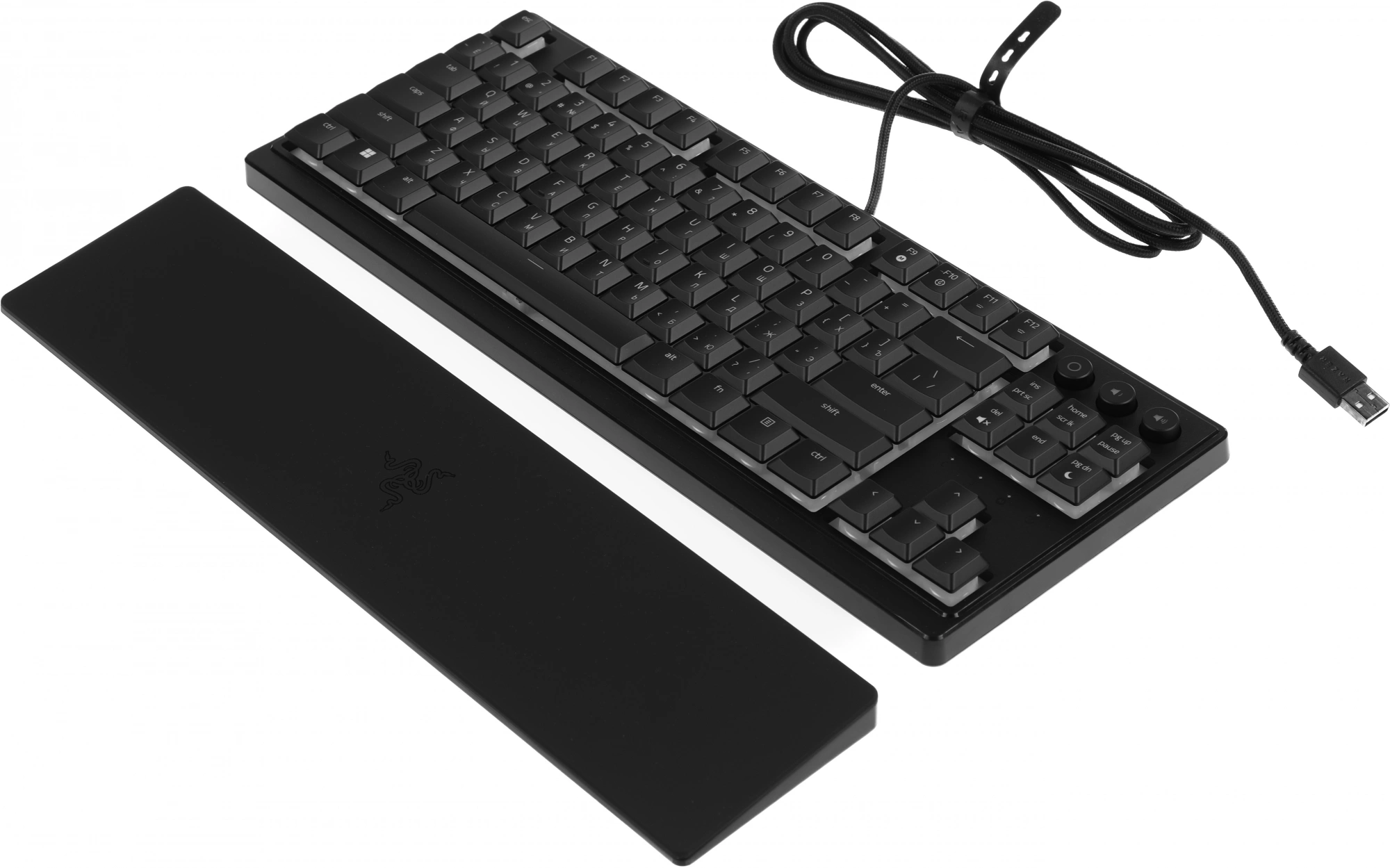Клавиатура Razer Ornata V3 Tenkeyless механическая черный USB Multimedia for gamer LED (подставка для запястий) (RZ03-04881600-R3R1) — миниатюра 9