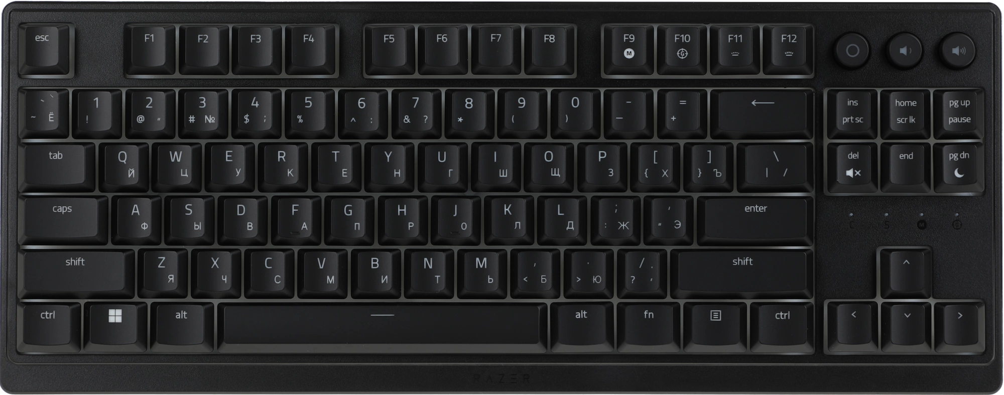 Клавиатура Razer Ornata V3 Tenkeyless механическая черный USB Multimedia for gamer LED (подставка для запястий) (RZ03-04881600-R3R1) — миниатюра 5