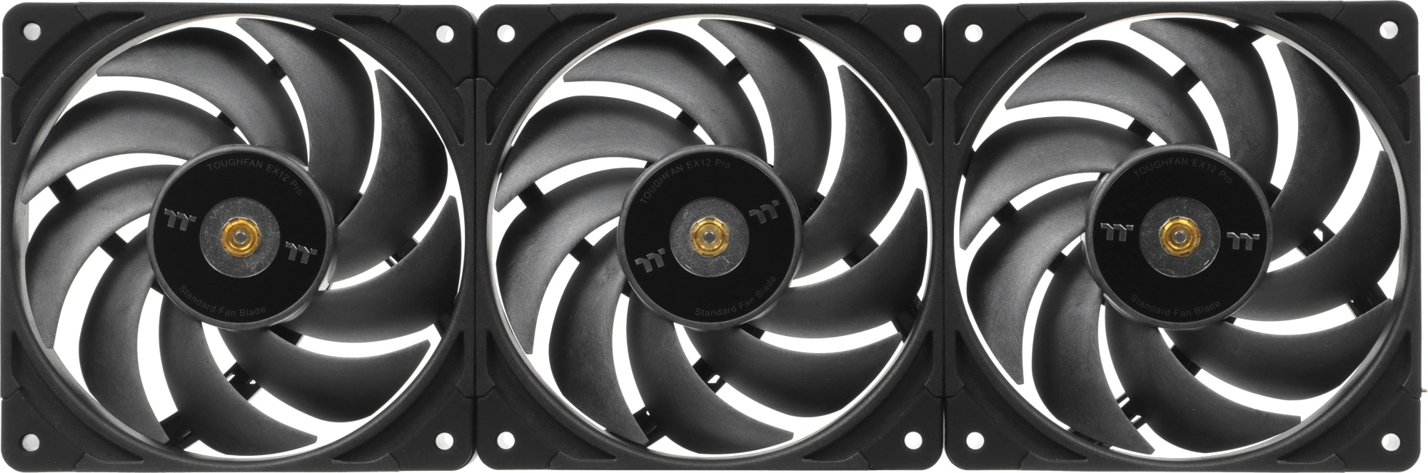Вентилятор для корпуса Thermaltake Toughfan EX12 Pro Reverse 120х120x25 черный 4-pin 29.8дБ (упак.:3шт) (CL-F171-PL12BL-A) Ret — миниатюра 16