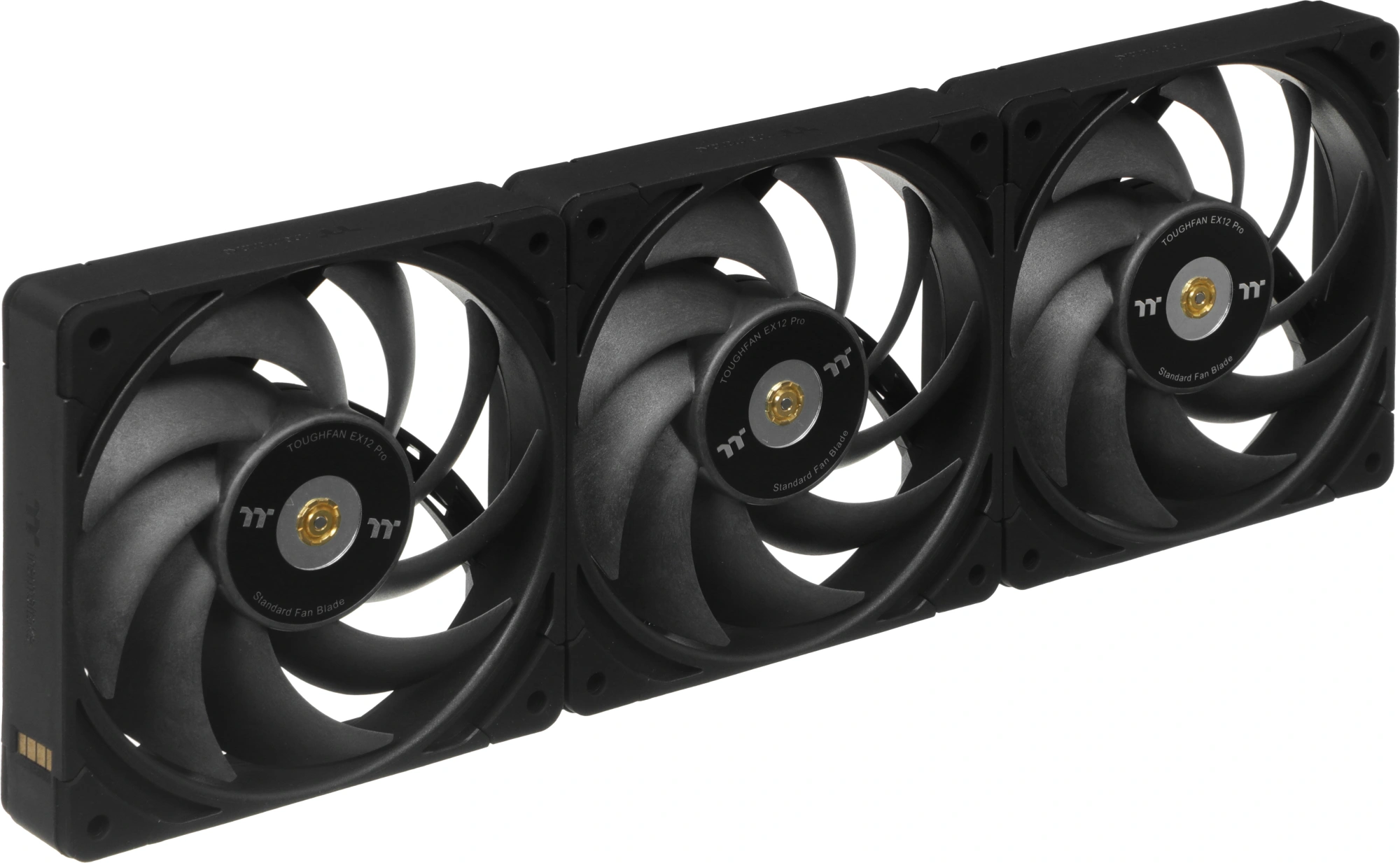 Вентилятор для корпуса Thermaltake Toughfan EX12 Pro Reverse 120х120x25 черный 4-pin 29.8дБ (упак.:3шт) (CL-F171-PL12BL-A) Ret — миниатюра 15