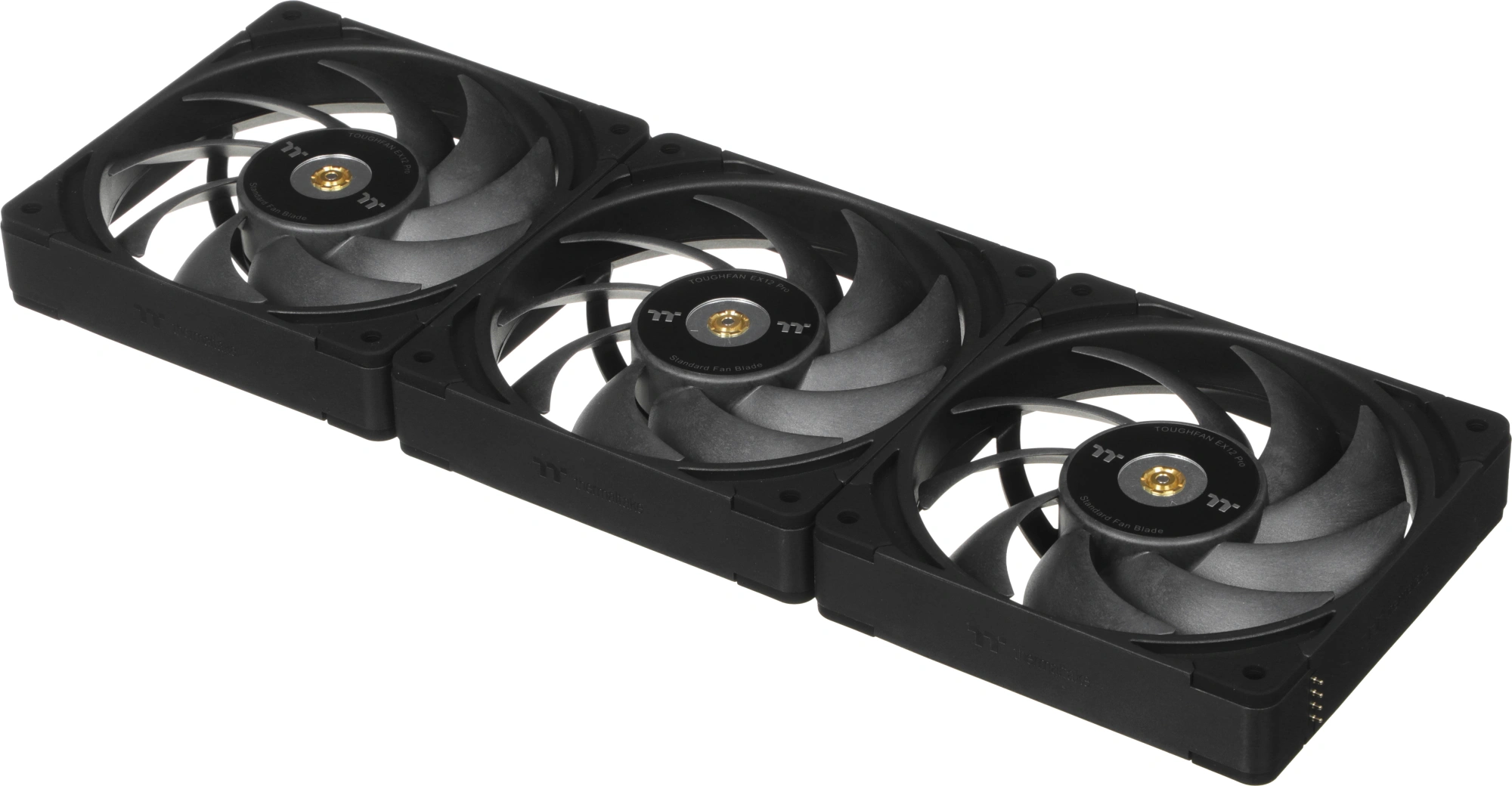 Вентилятор для корпуса Thermaltake Toughfan EX12 Pro Reverse 120х120x25 черный 4-pin 29.8дБ (упак.:3шт) (CL-F171-PL12BL-A) Ret — миниатюра 14