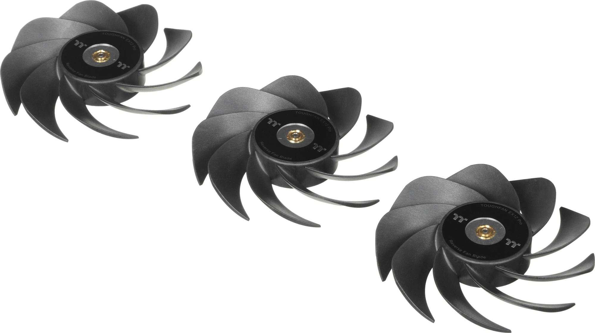 Вентилятор для корпуса Thermaltake Toughfan EX12 Pro Reverse 120х120x25 черный 4-pin 29.8дБ (упак.:3шт) (CL-F171-PL12BL-A) Ret — миниатюра 10