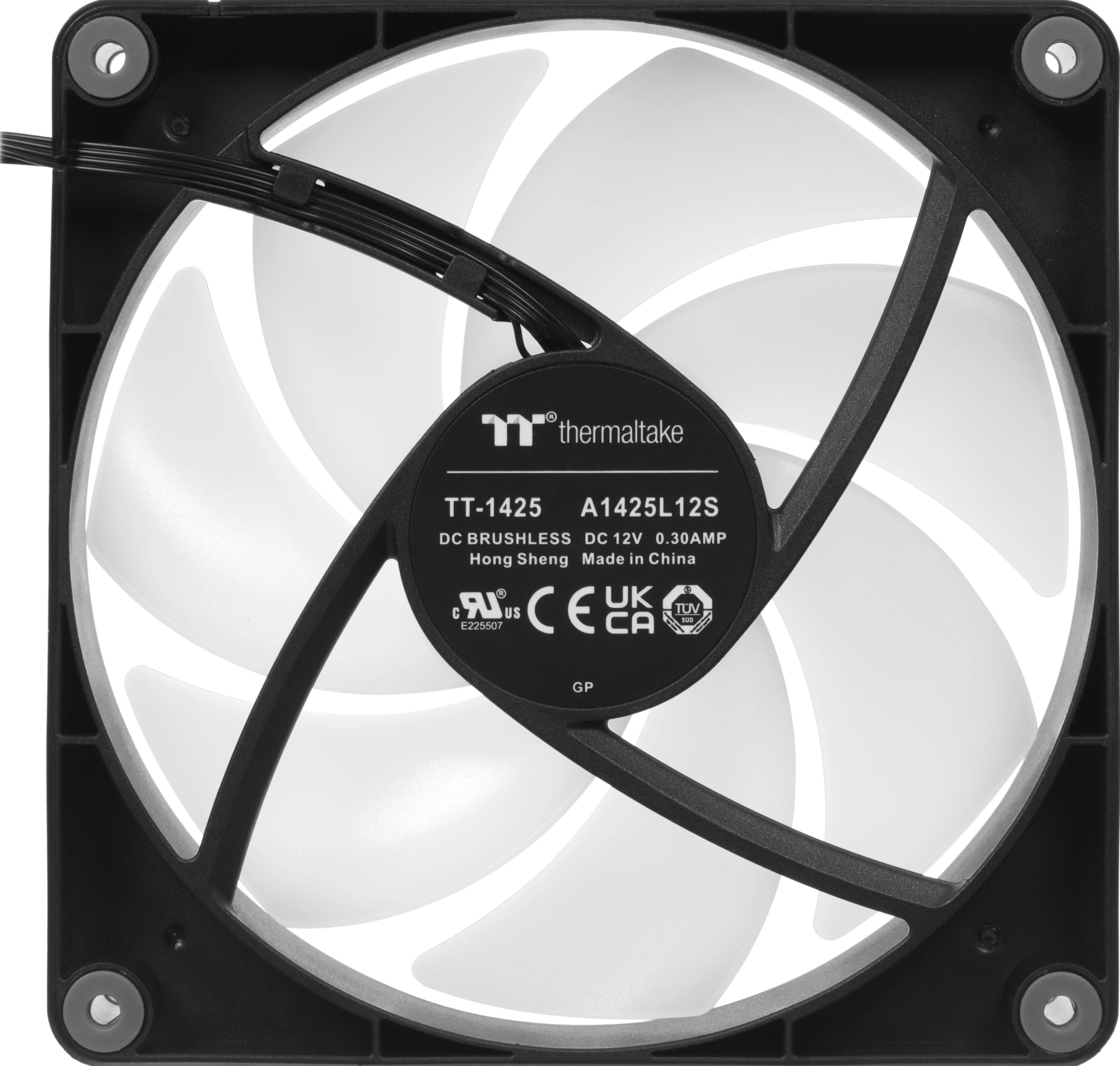 Вентилятор для корпуса Thermaltake CT140 ARGB 140х140x25 черный 4-pin 30.5дБ (упак.:2шт) (CL-F150-PL14SW-A) Ret — миниатюра 13